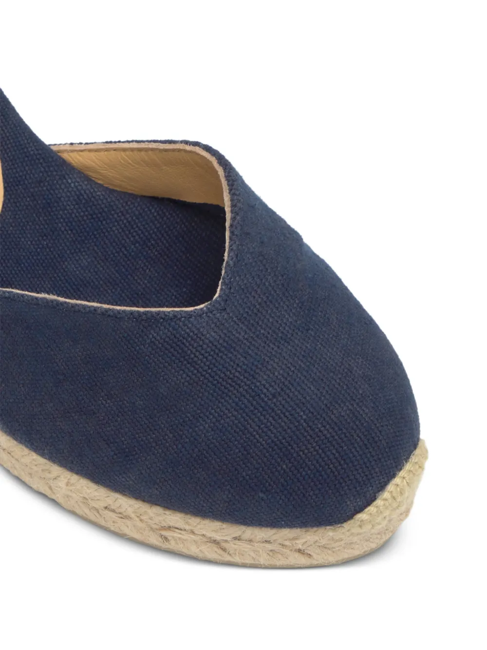 Castañer Chiara canvas espadrilles met sleehak Blauw