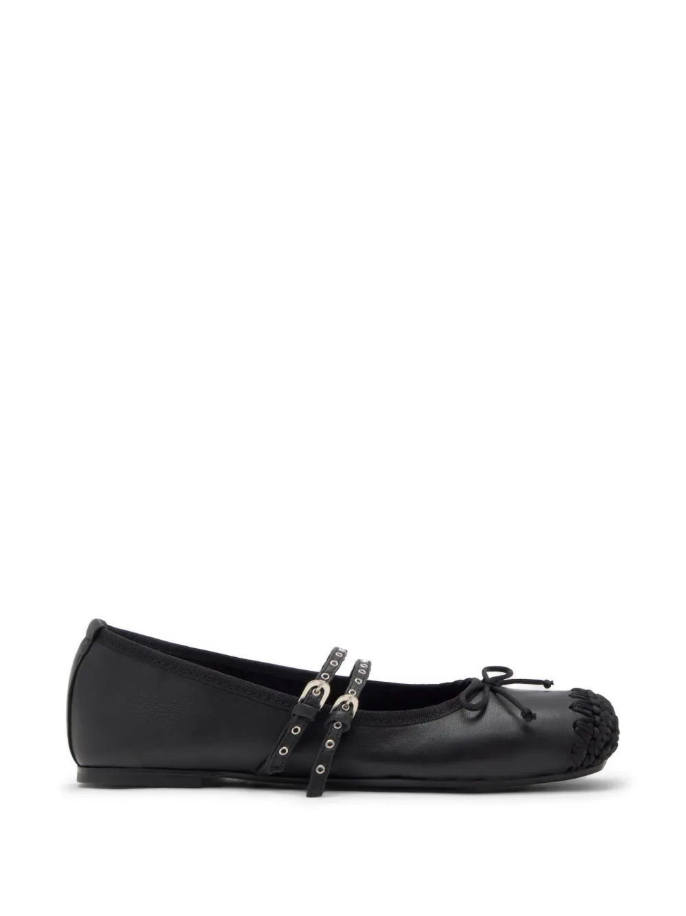 Castañer Gina crochet-toe ballet flats - Nero