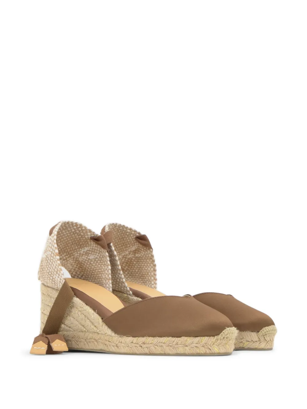 Castañer Chiara espadrilles met strik Bruin