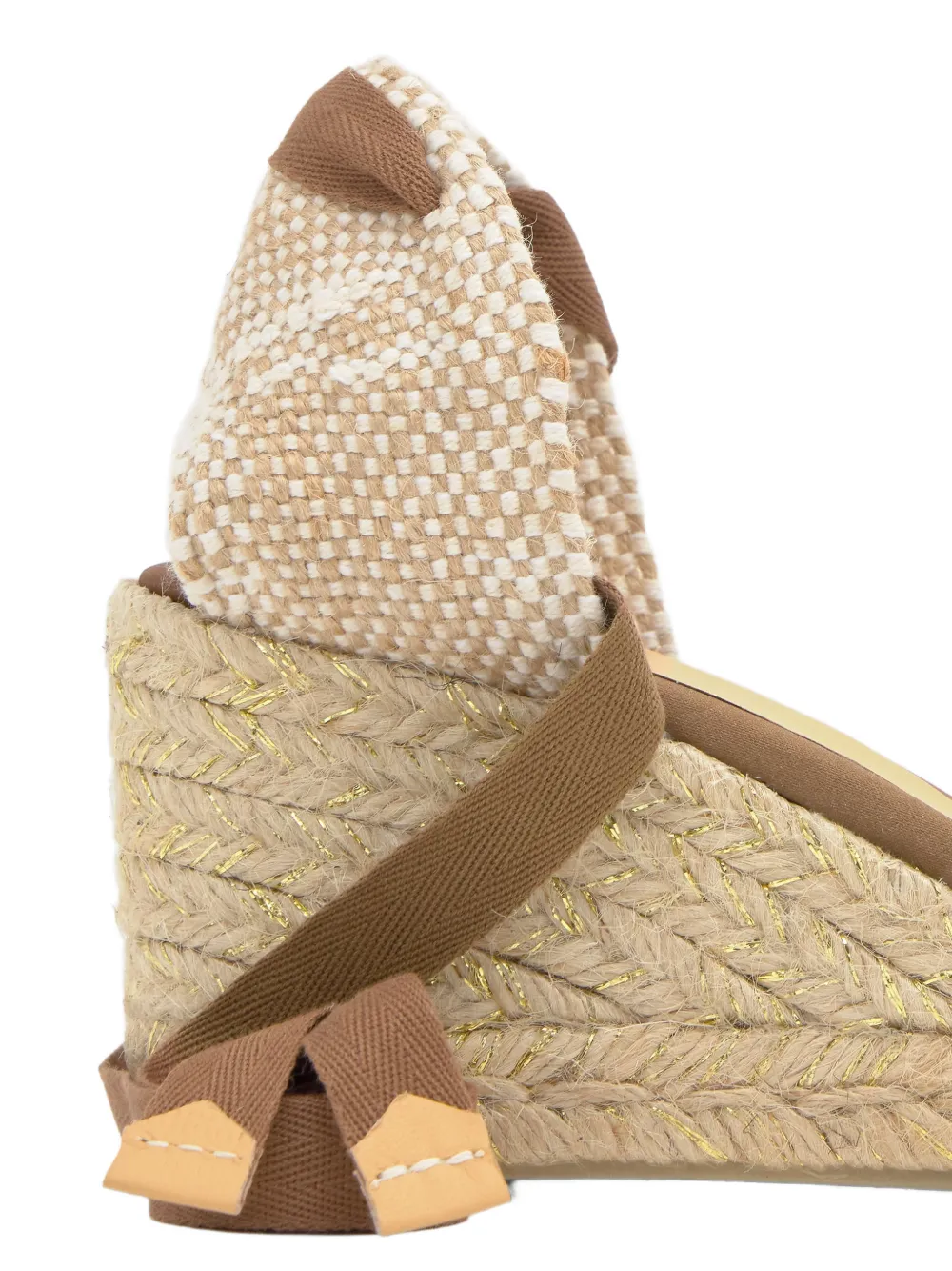 Castañer Chiara espadrilles met strik Bruin