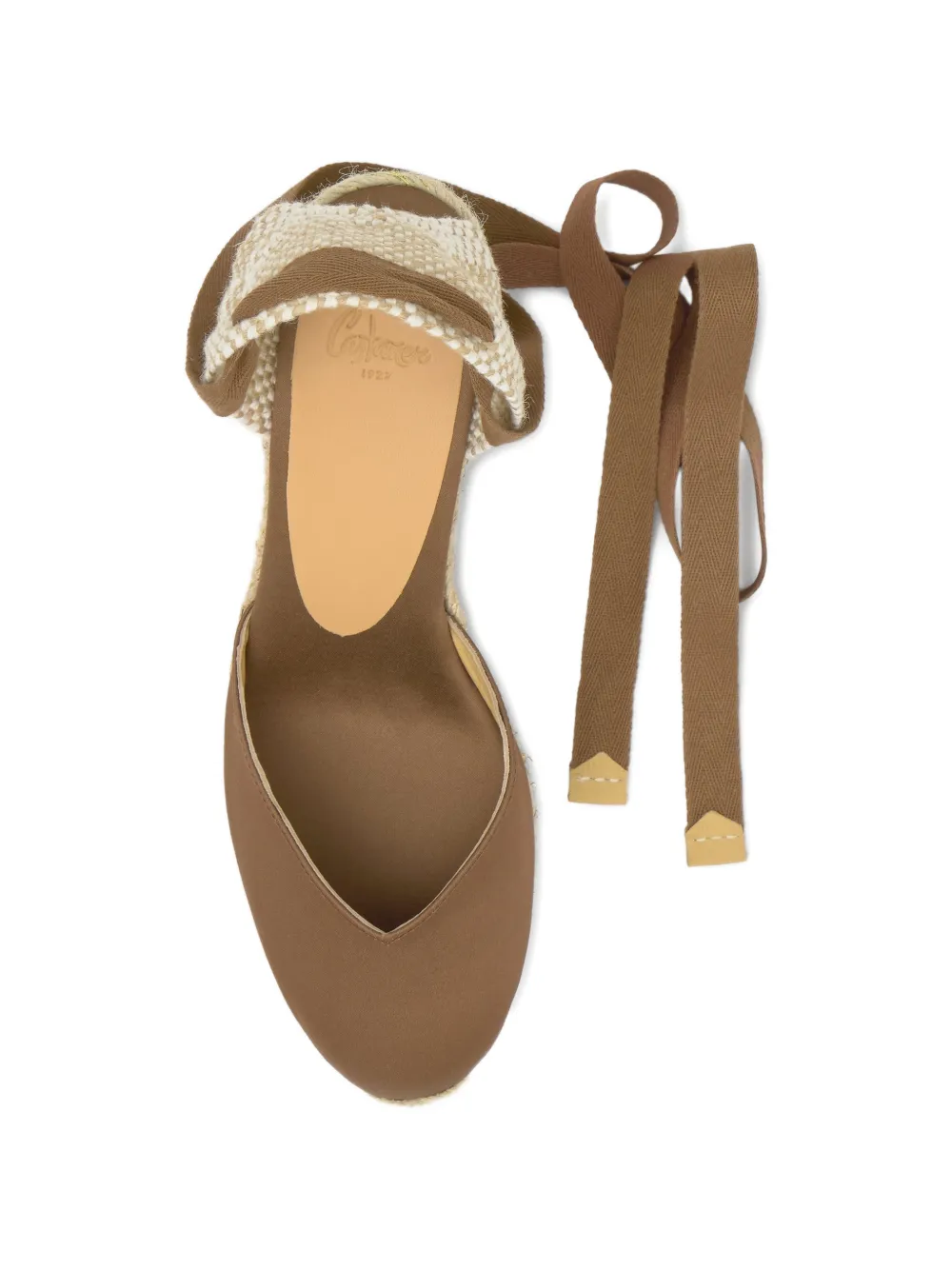 Castañer Chiara espadrilles met strik Bruin