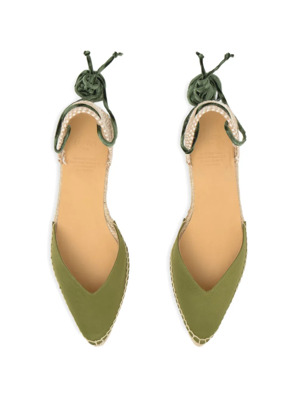 Castañer Brava espadrilles met veters Groen