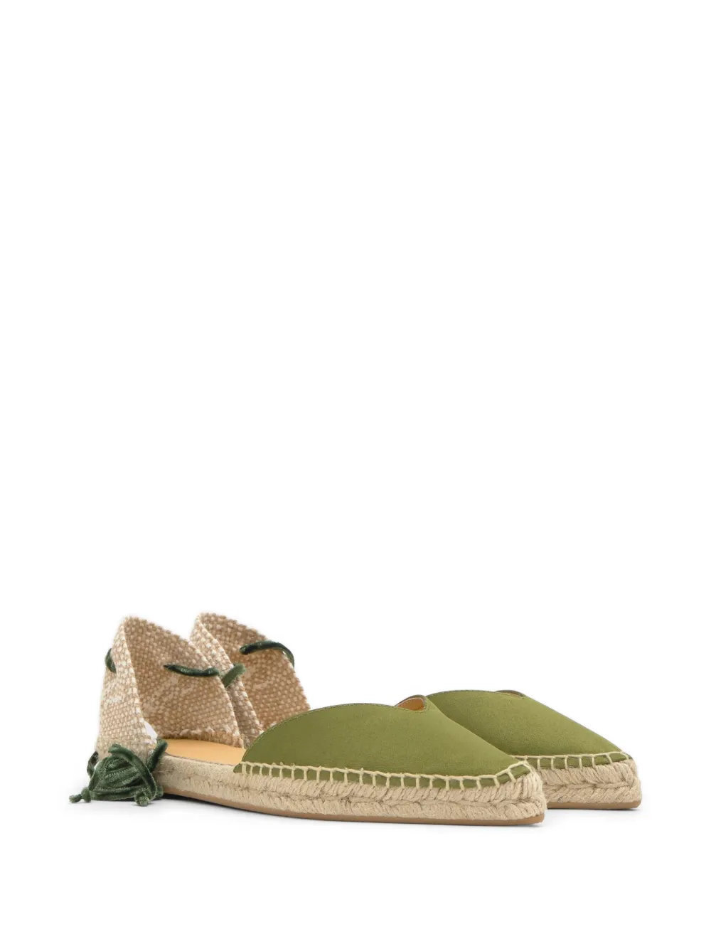 Castañer Brava espadrilles met veters Groen