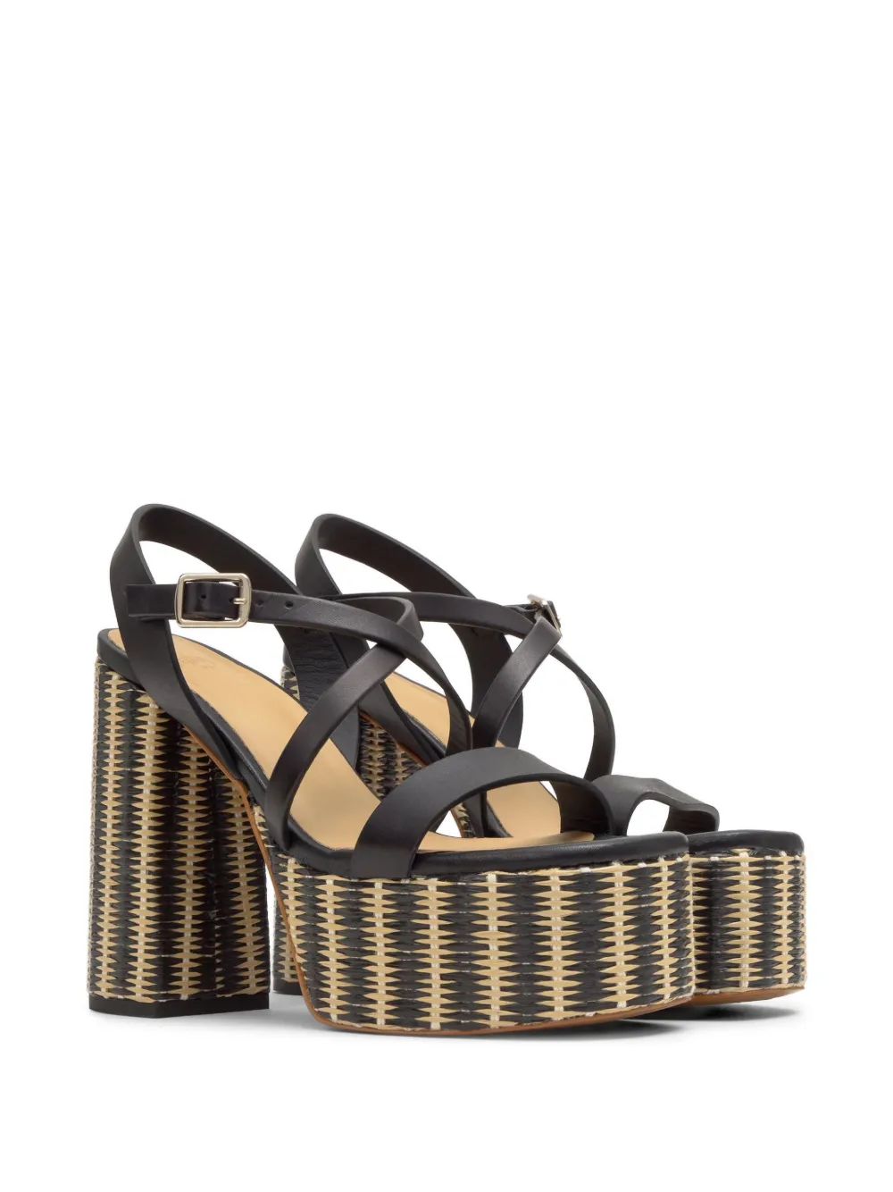 Castañer Felisa sandalen met plateauzool Zwart