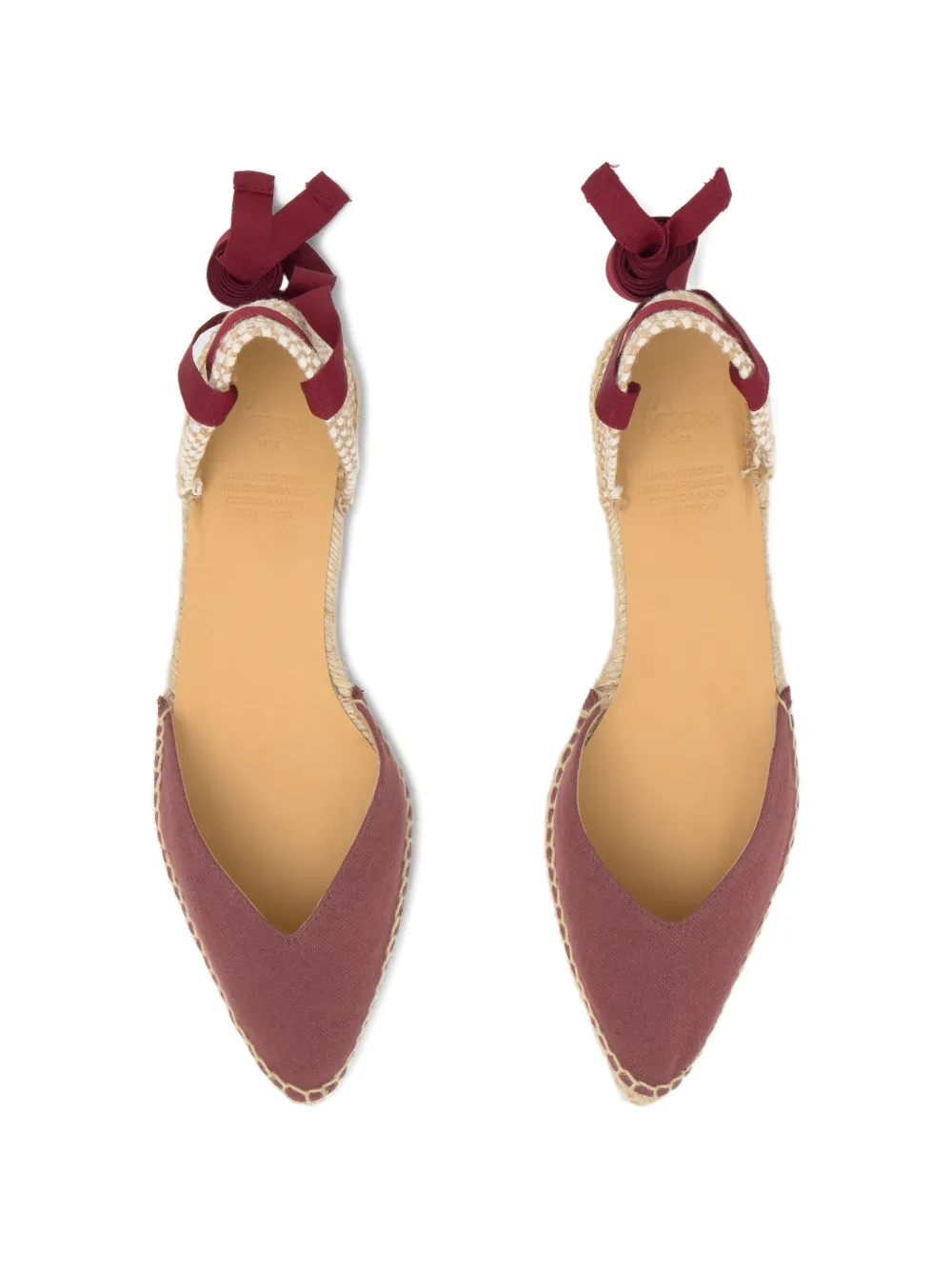 Castañer Brava espadrilles met veters Rood