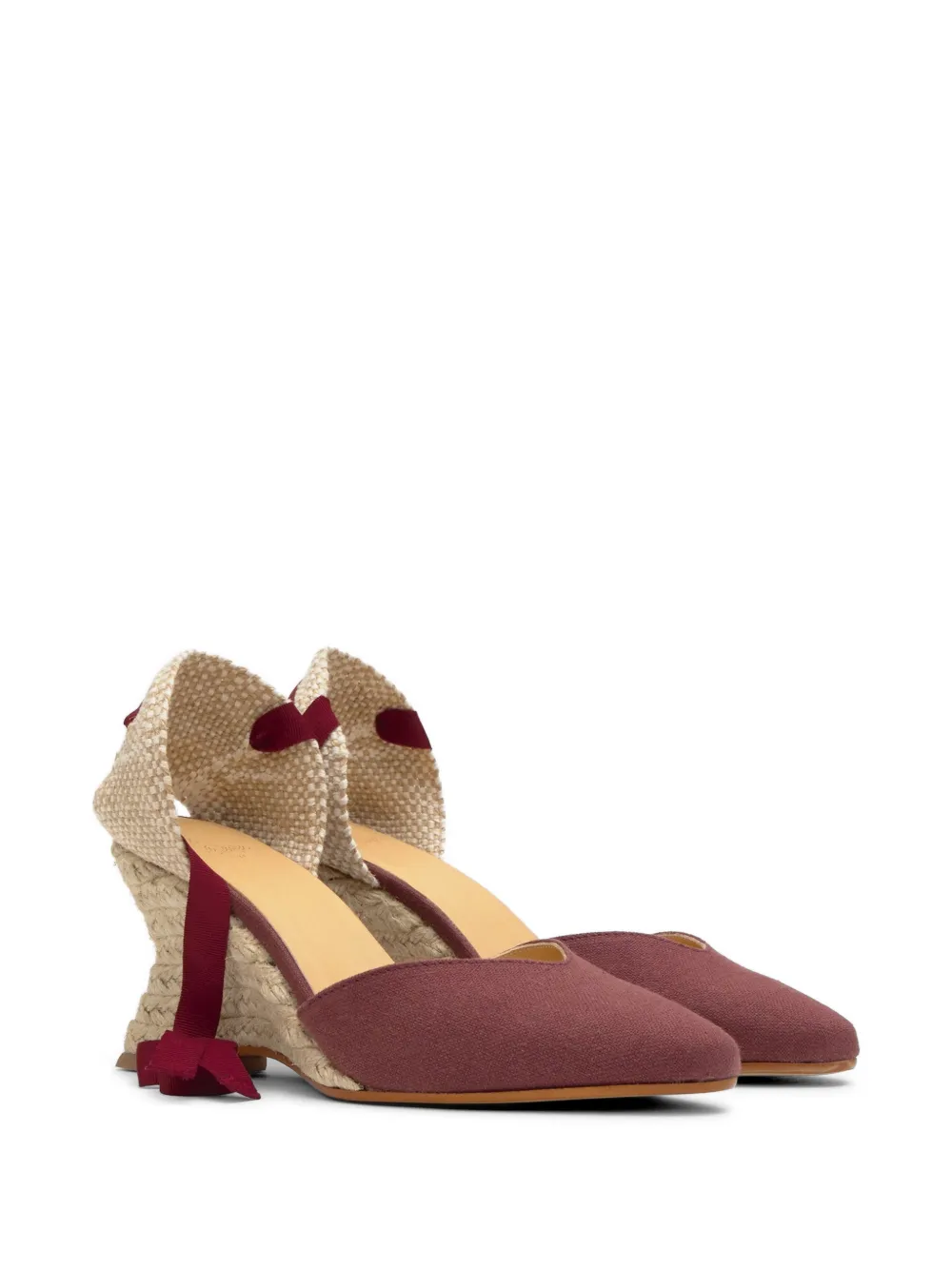 Castañer Jud espadrilles met sleehak Rood