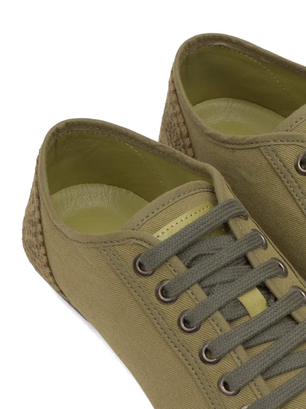 Castañer Lexi sneakers met jute hak Groen
