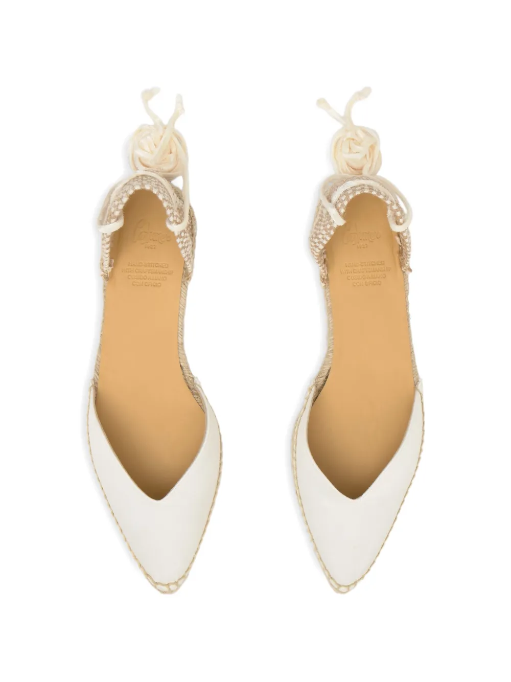 Castañer Brava espadrilles met veters Wit