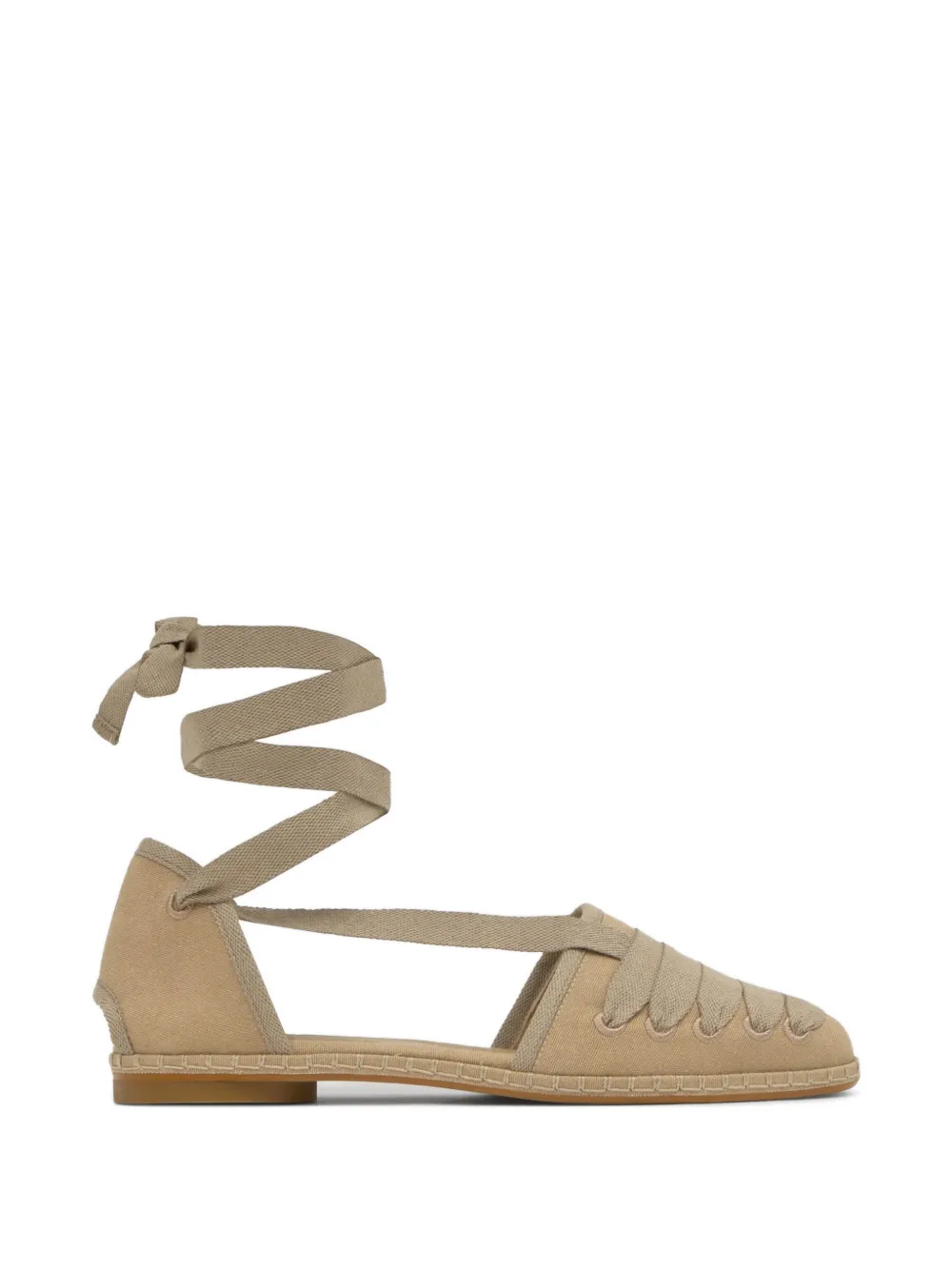 Castañer Glen tie-fastening espadrilles - Nude