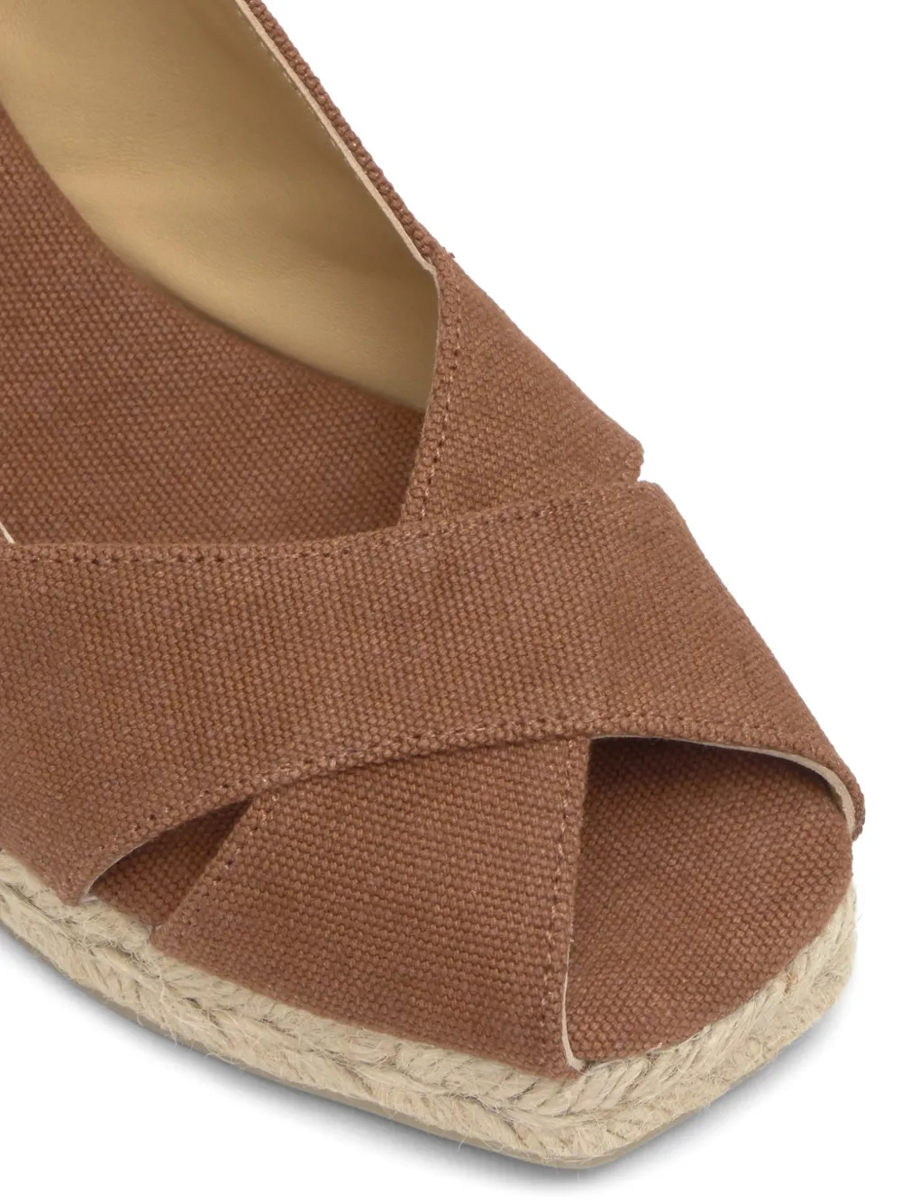 Castañer Diana espadrilles met open neus Bruin