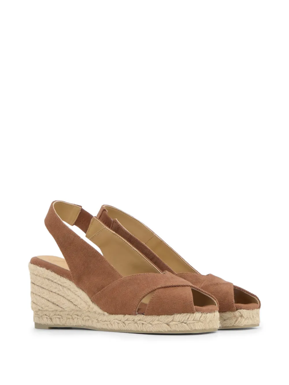 Castañer Diana espadrilles met open neus Bruin