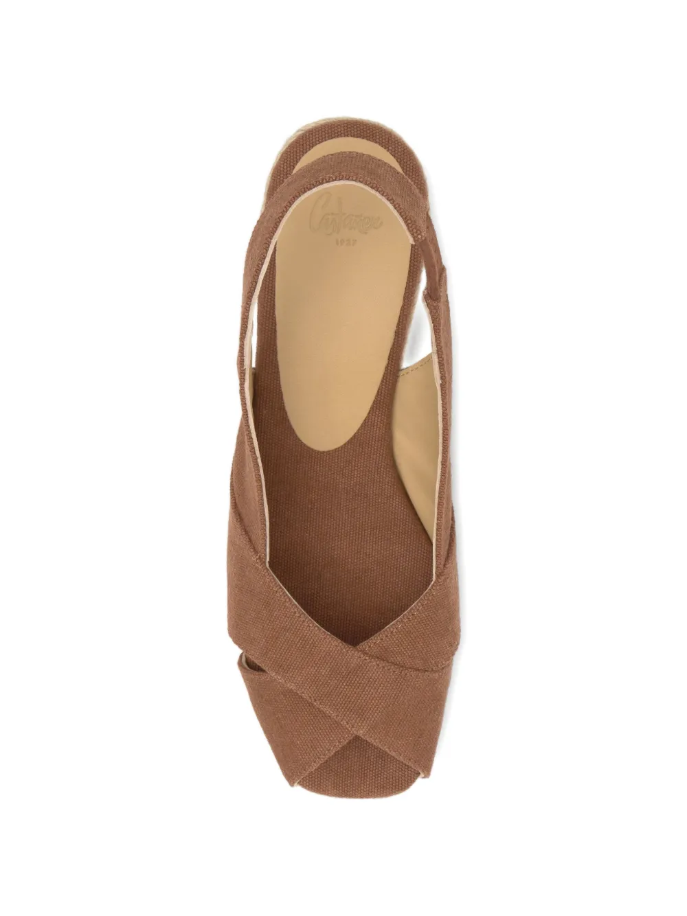 Castañer Diana espadrilles met open neus Bruin