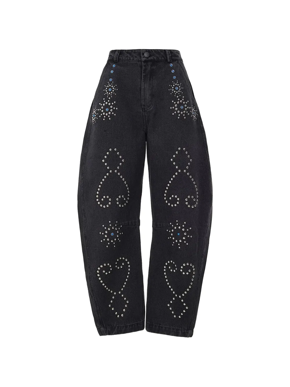 Agua Bendita Fallon stud-embellished jeans - Nero
