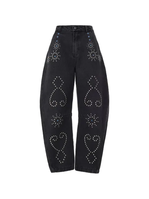 Agua Bendita Fallon stud-embellished jeans
