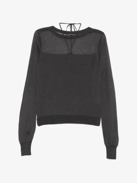 System contrast-panel knitted top