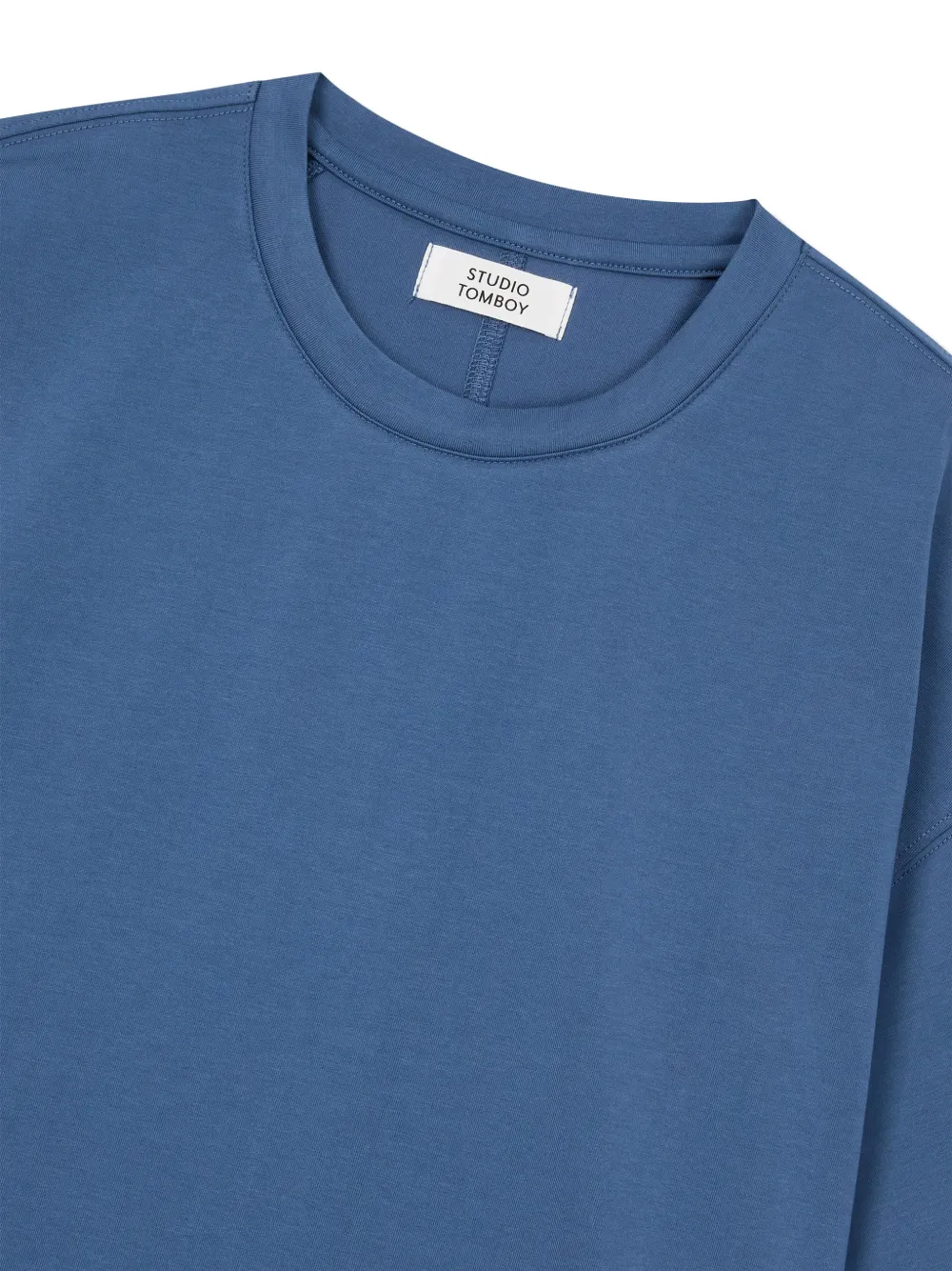 TOMBOY T-shirt met drukknoopsluiting Blauw