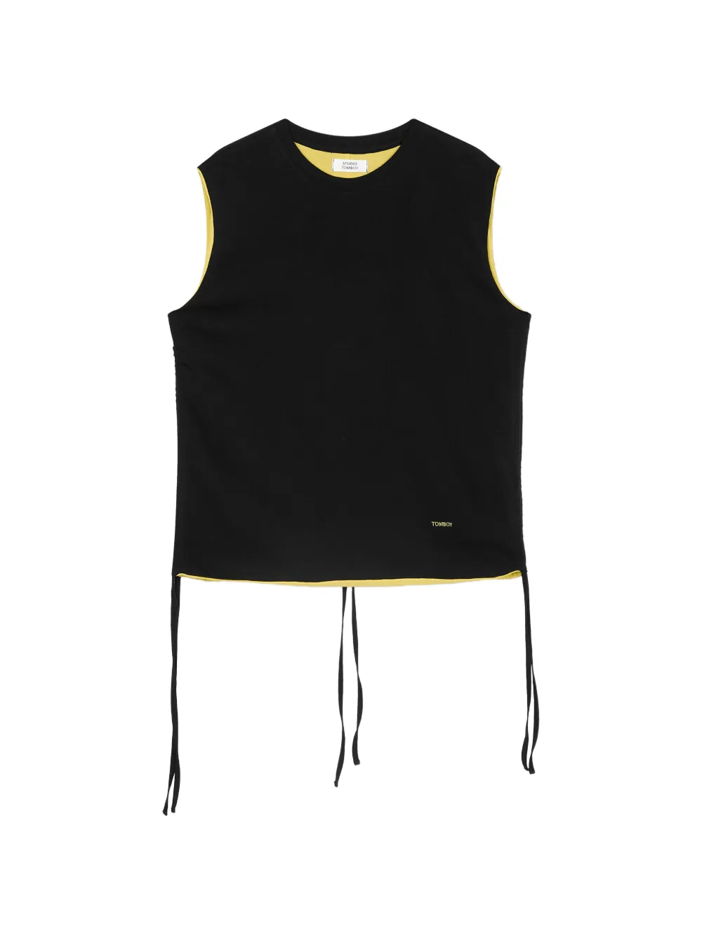 TOMBOY Top smanicato con coulisse - Nero