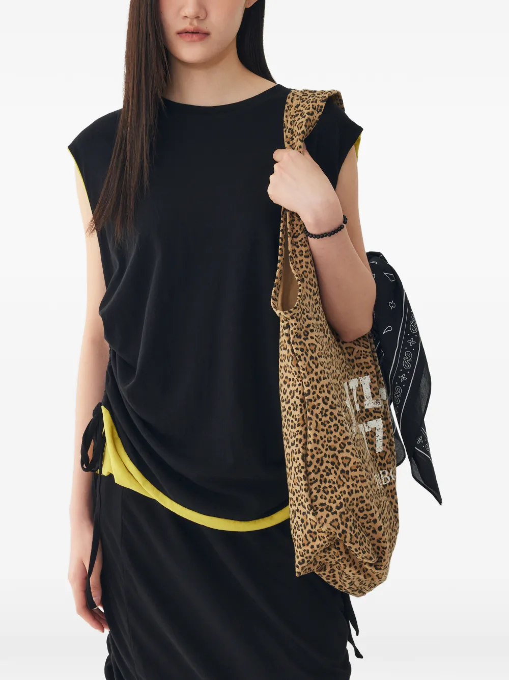 TOMBOY Mouwloze top met trekkoord Zwart