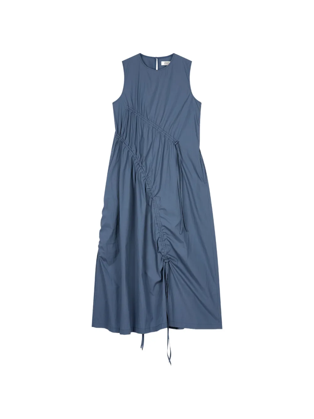 TOMBOY shirred sleeveless maxi dress - Blu