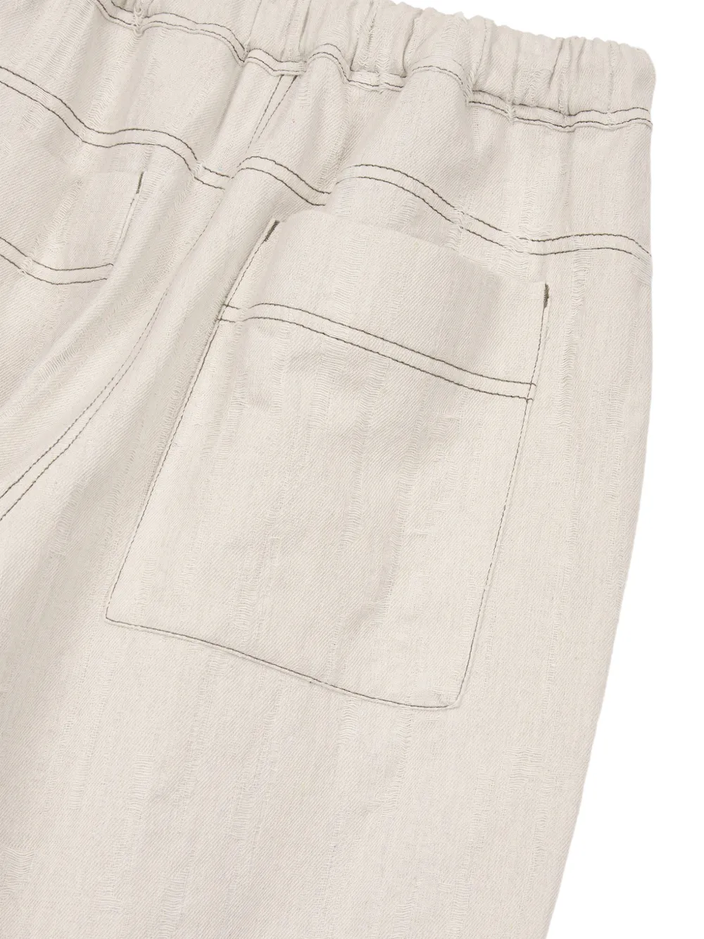 TOMBOY Broek met trekkoord jacquard Beige