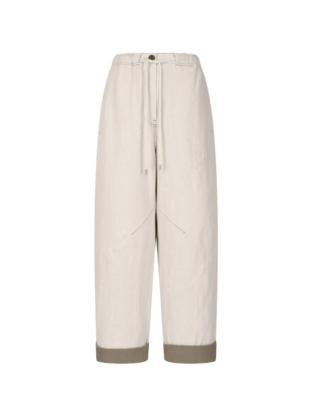 TOMBOY jacquard drawstring trousers - Nude