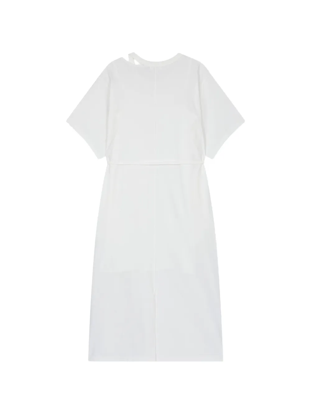TOMBOY Maxi-jurk met ceintuur en uitgesneden details Wit