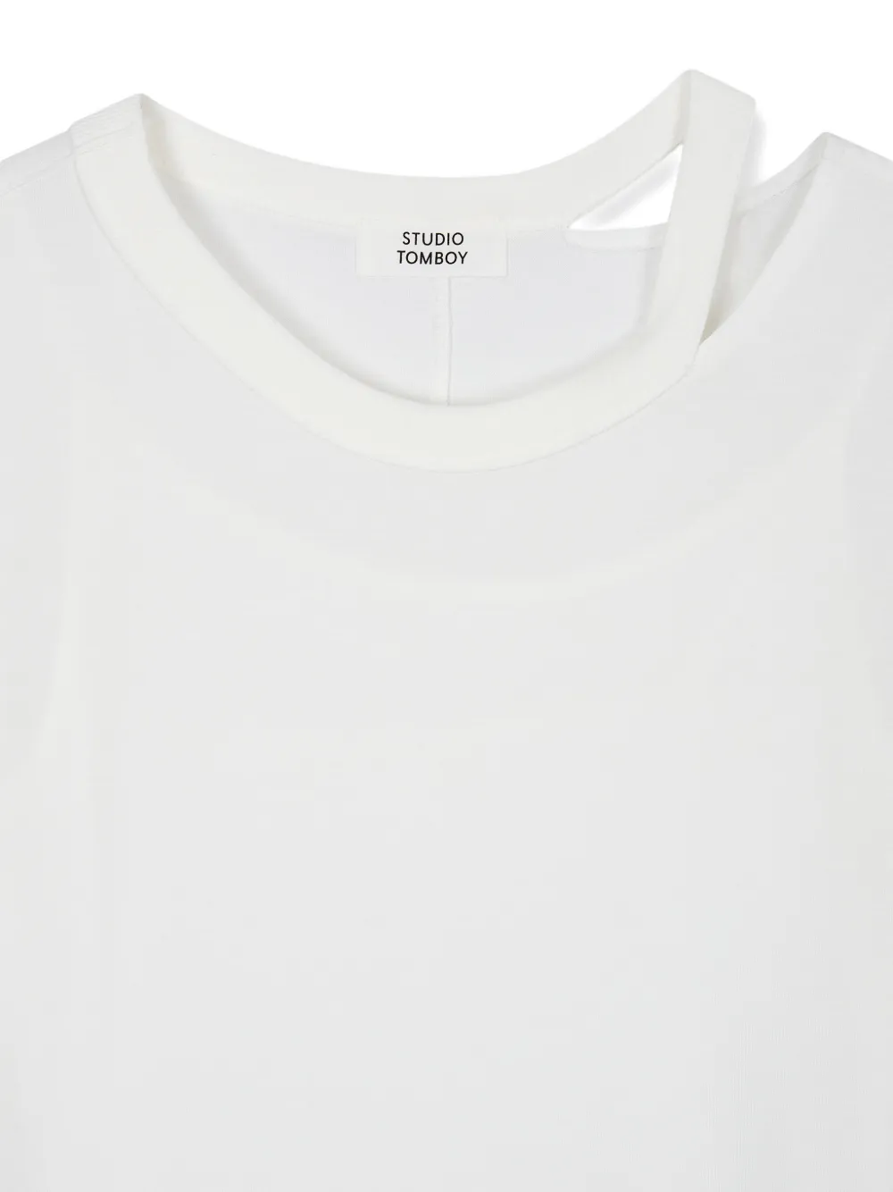 TOMBOY Maxi-jurk met ceintuur en uitgesneden details Wit