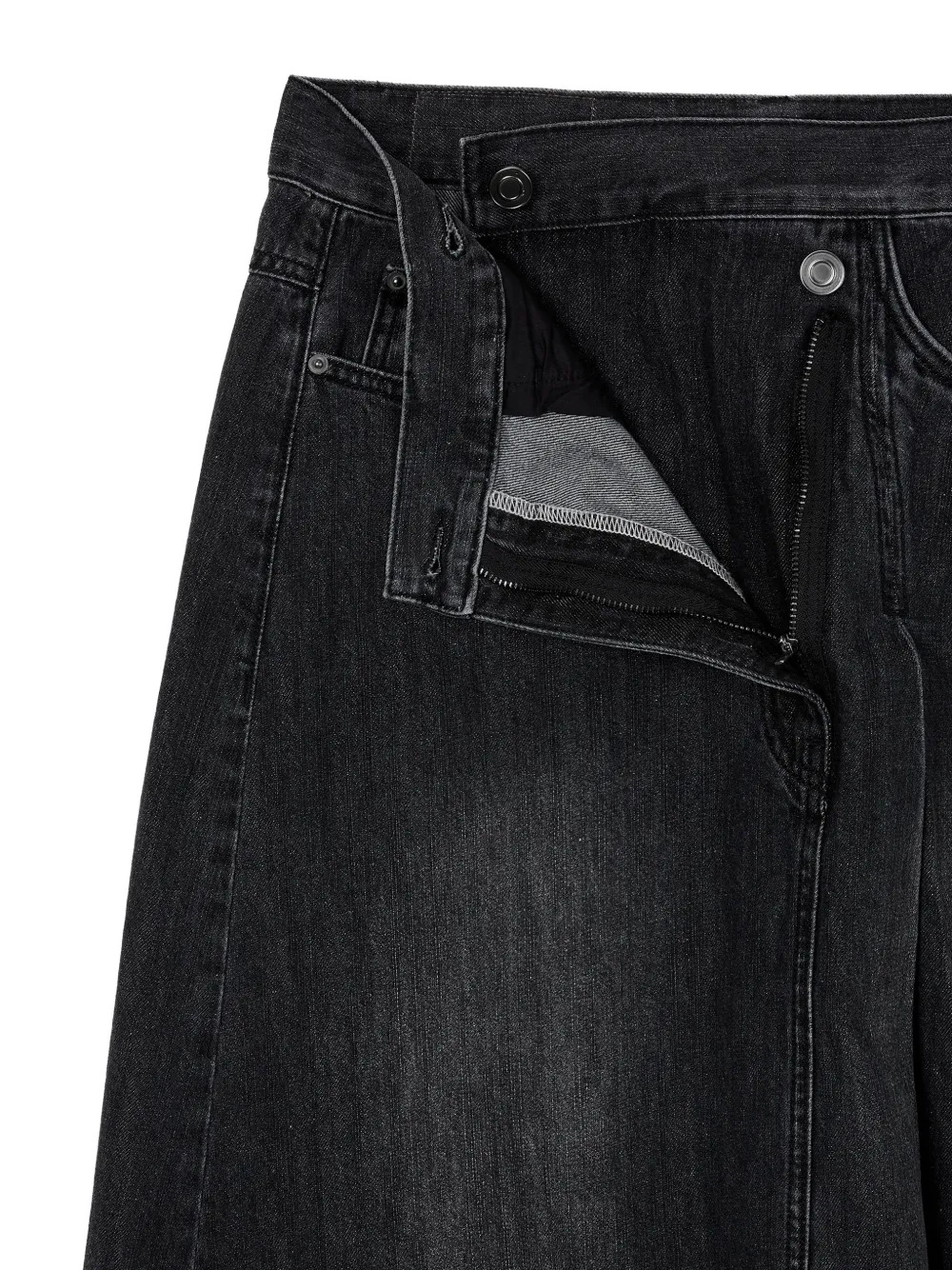 TOMBOY Midi-rok met asymmetrische tailleband Zwart