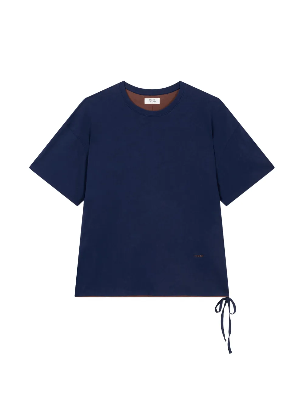 TOMBOY ribbon-detail T-shirt - Blu