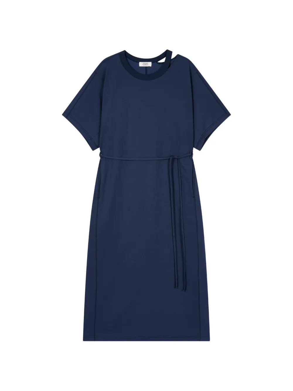 TOMBOY cut-out belted maxi dress - Blau