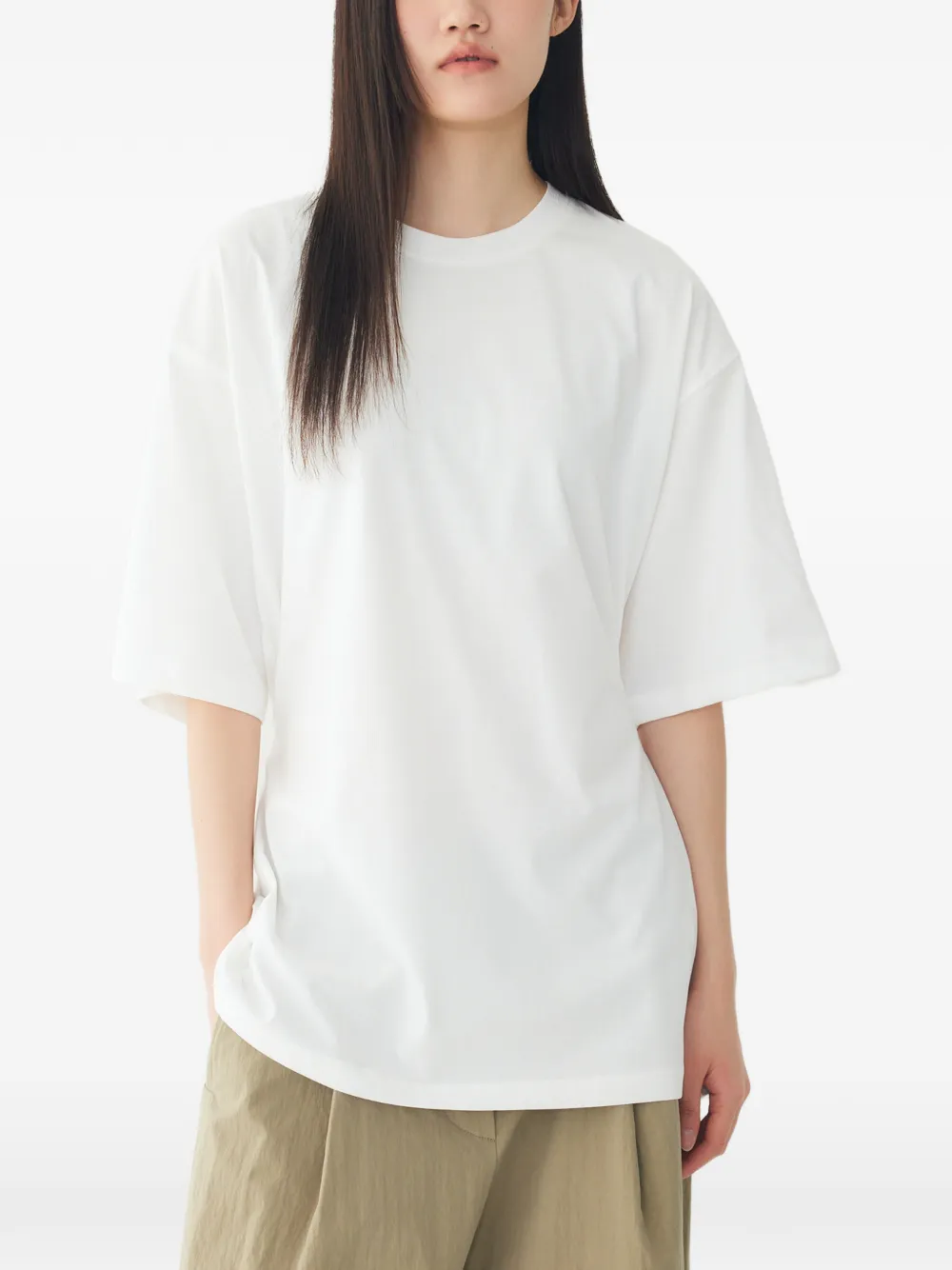 TOMBOY T-shirt met drukknoopsluiting Wit