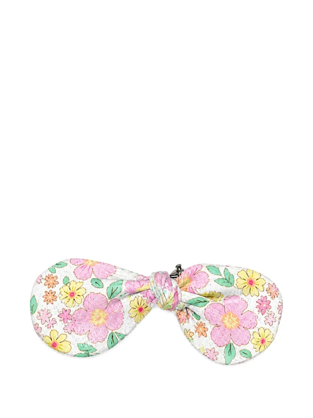 Mariella Ferrari floral-print knotted hair clip - Bianco