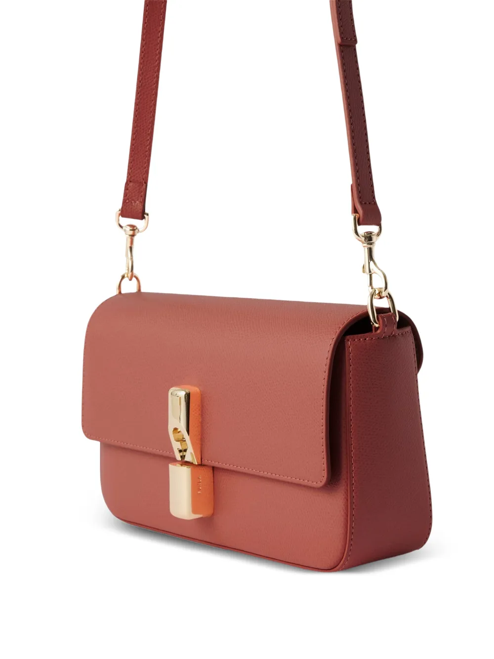 Furla Iride kleine leren crossbodytas Roze