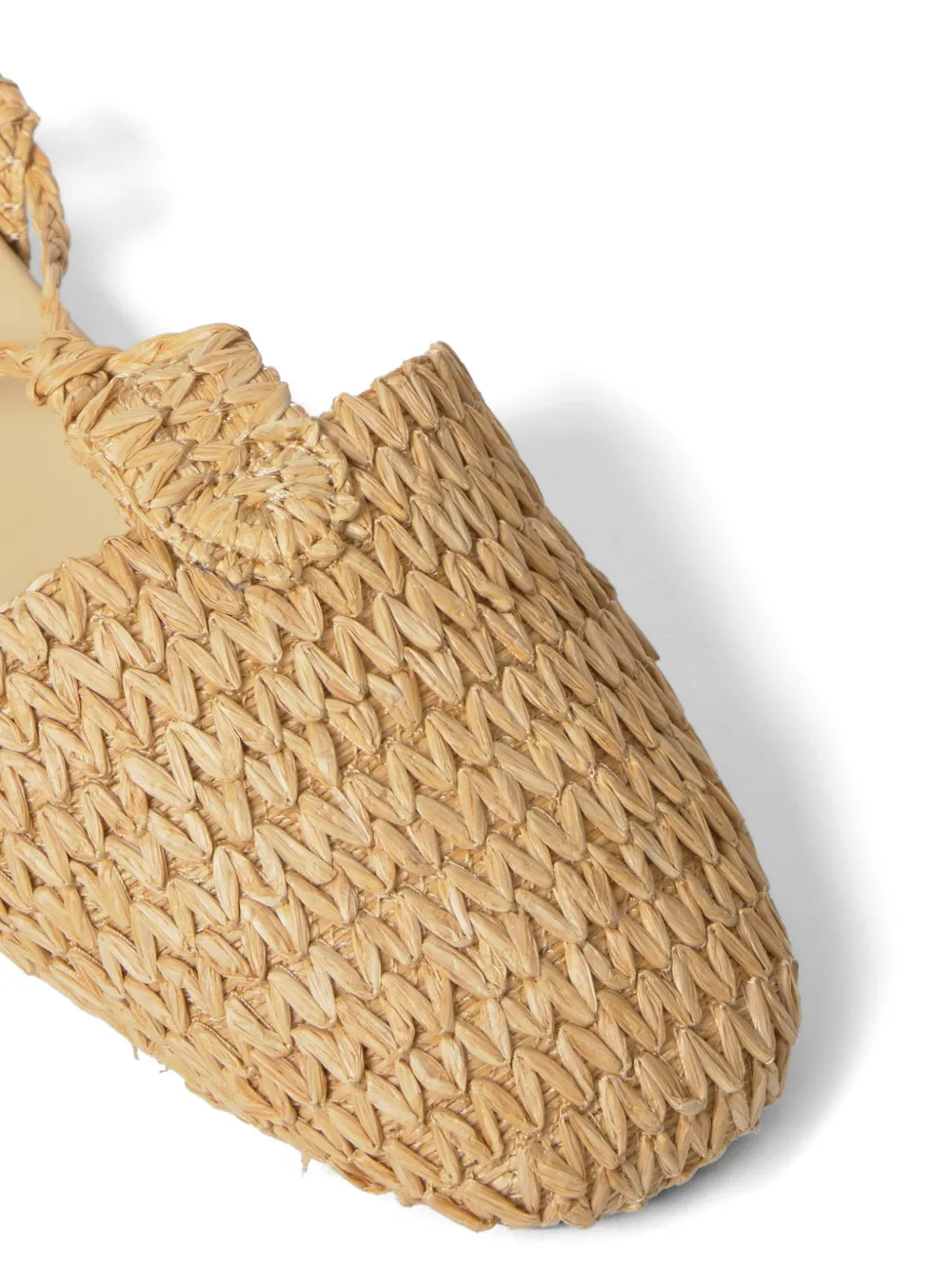 Castañer Gilda gevlochten raffia espadrilles Beige