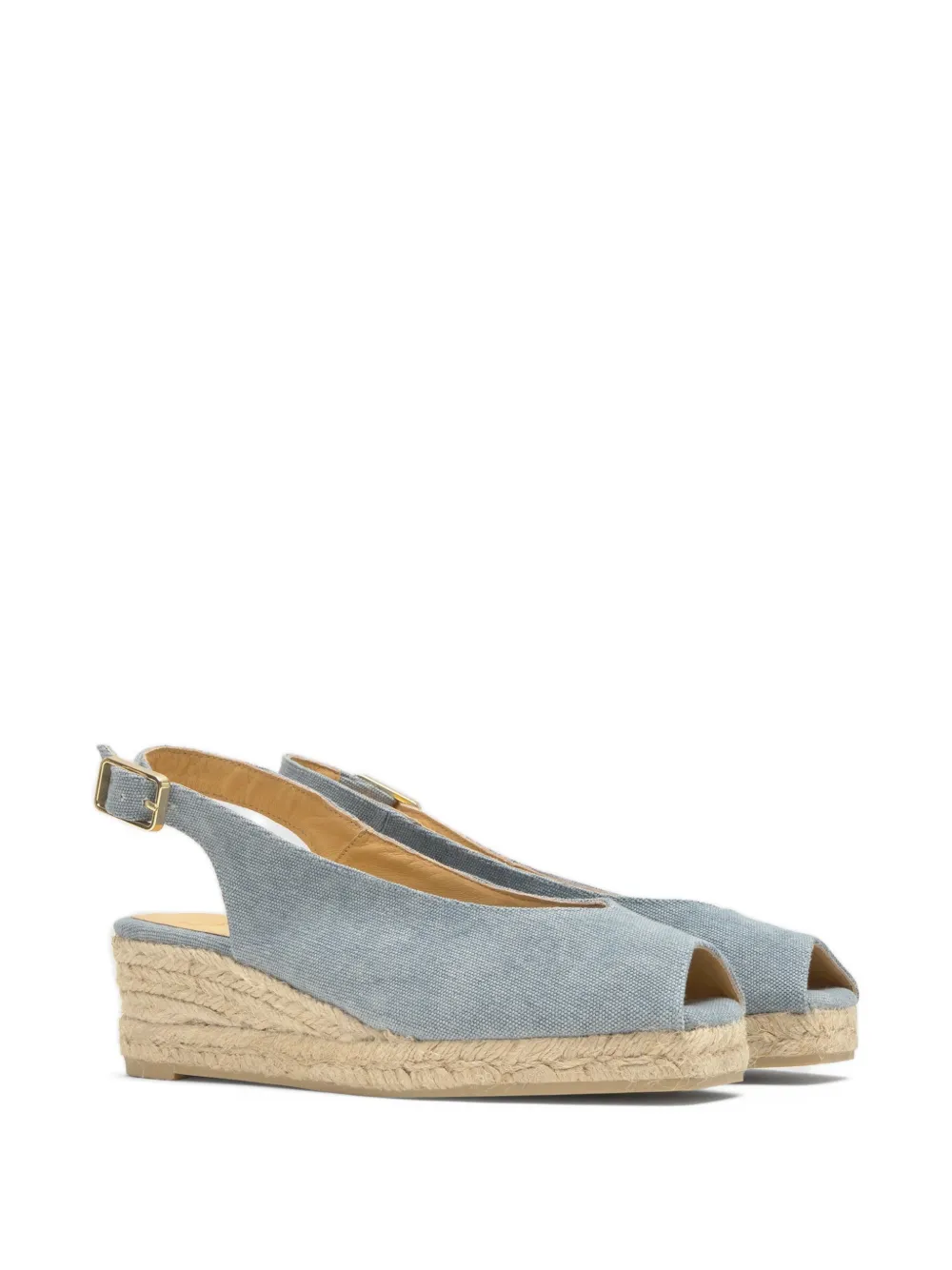 Castañer Dosalia canvas espadrilles met open neus Blauw