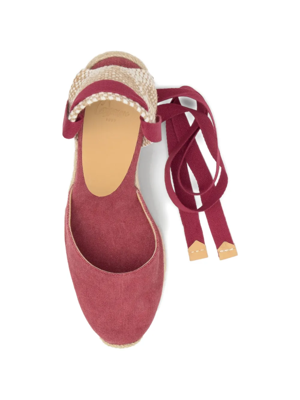 Castañer Carina espadrilles met sleehak Rood