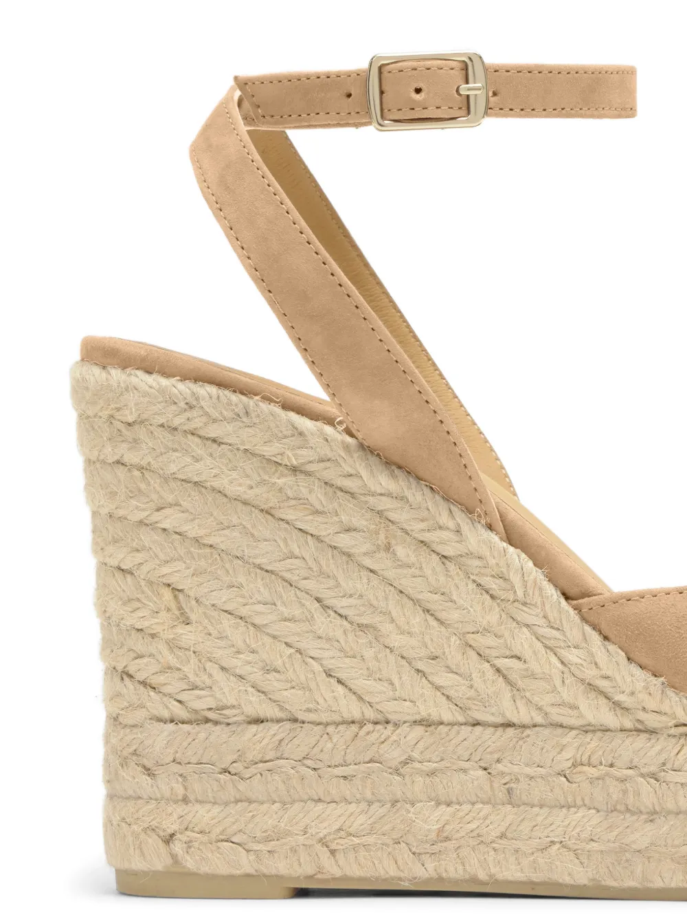 Castañer Blair suède sandalen met sleehak Beige