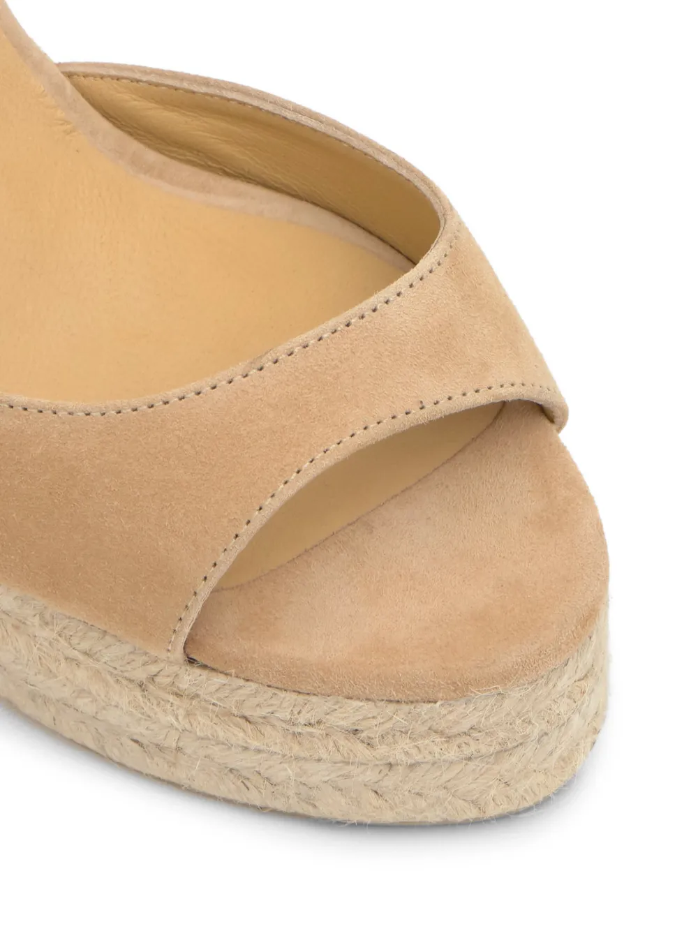 Castañer Blair suède sandalen met sleehak Beige