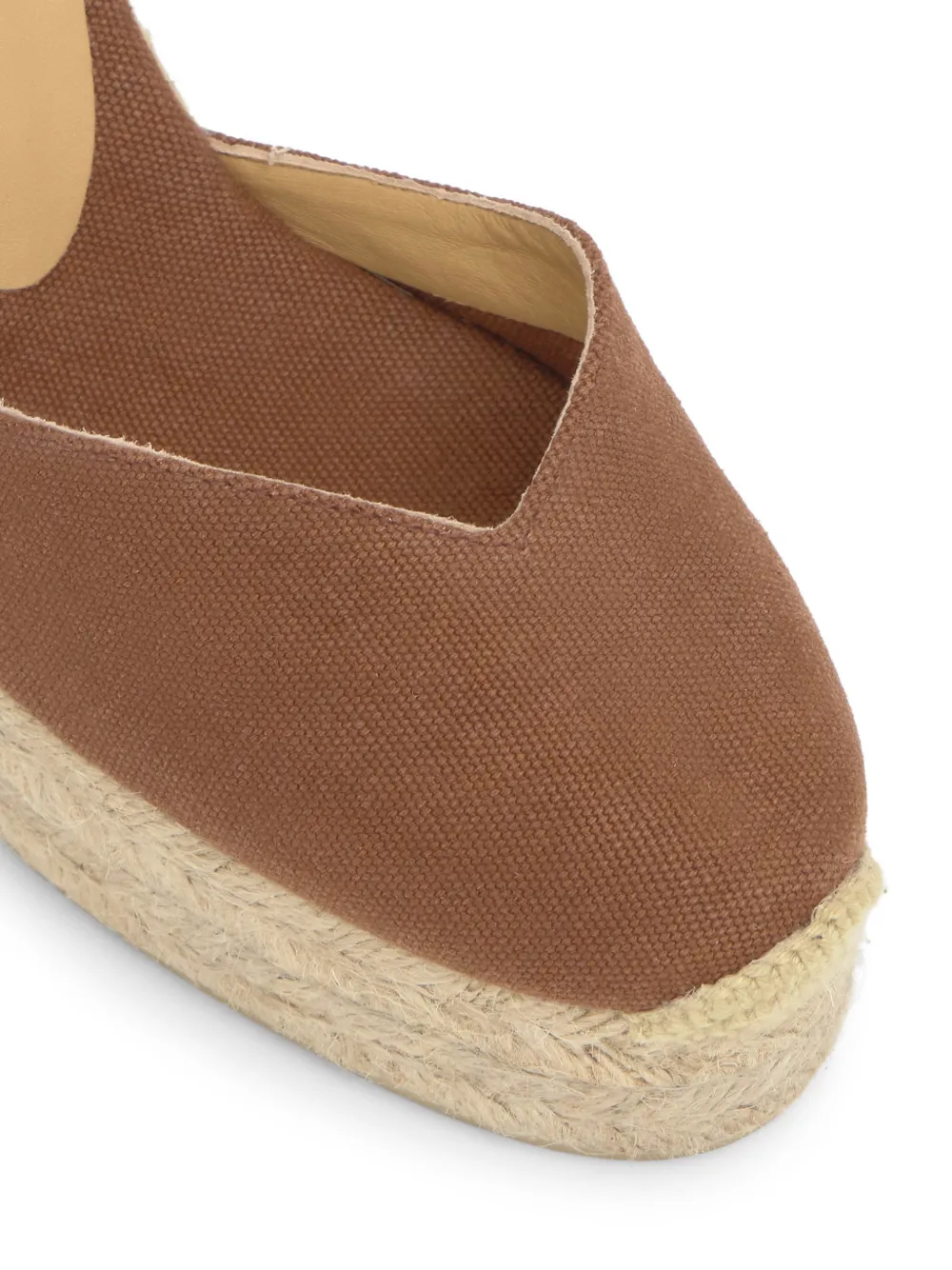 Castañer Chiarita canvas espadrilles met sleehak Bruin