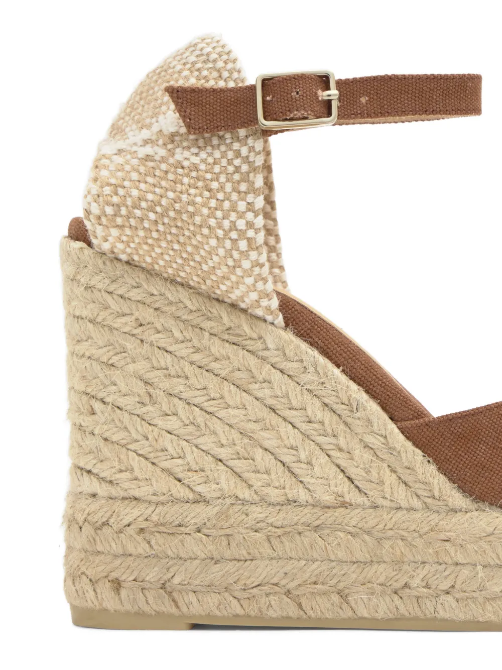Castañer Chiarita canvas espadrilles met sleehak Bruin