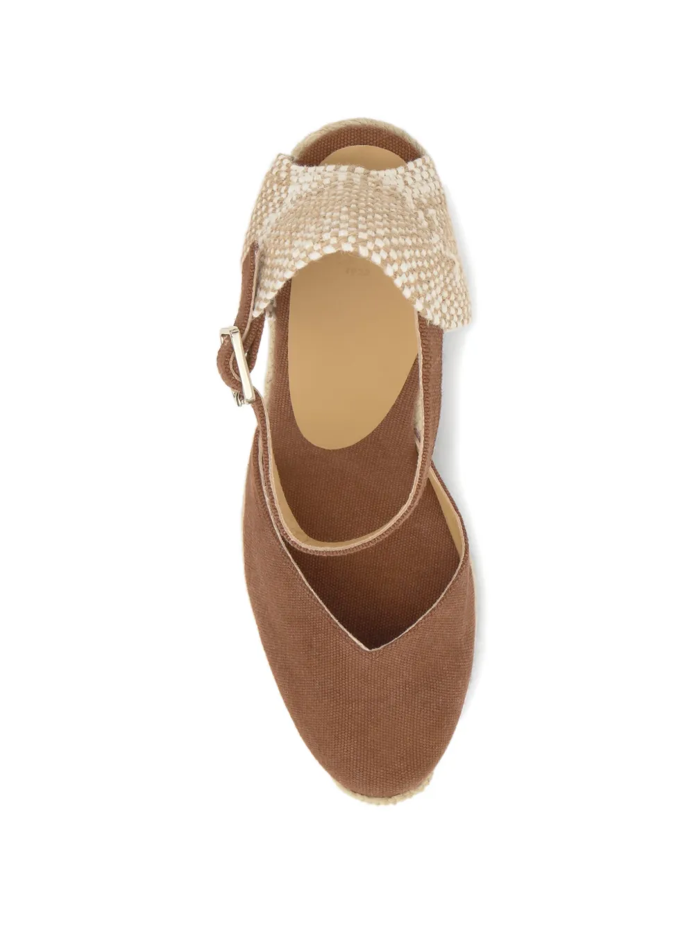 Castañer Chiarita canvas espadrilles met sleehak Bruin