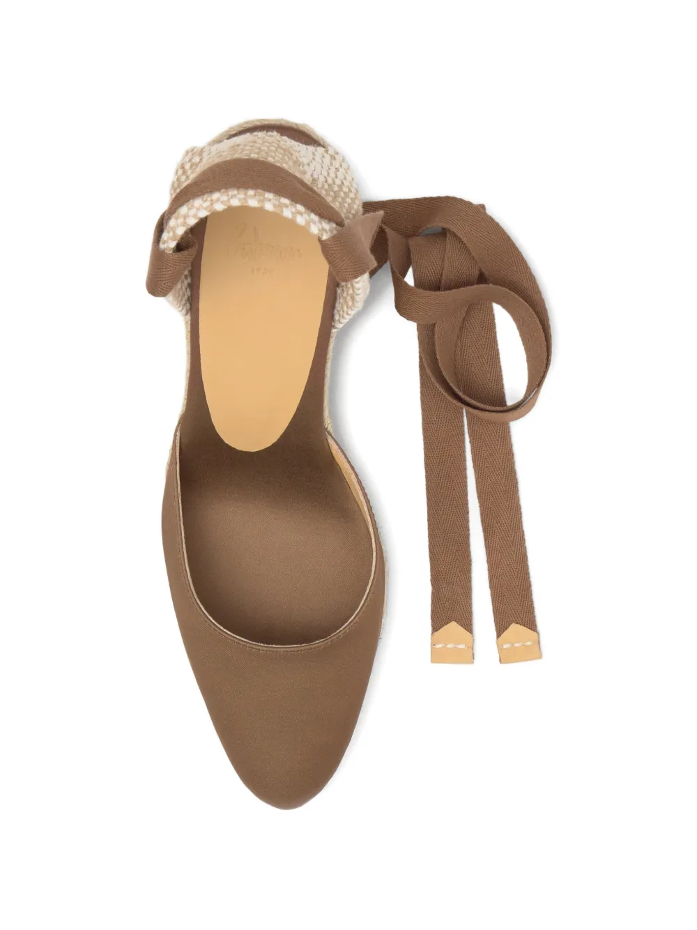 Castañer Joyce espadrilles met sleehak Bruin