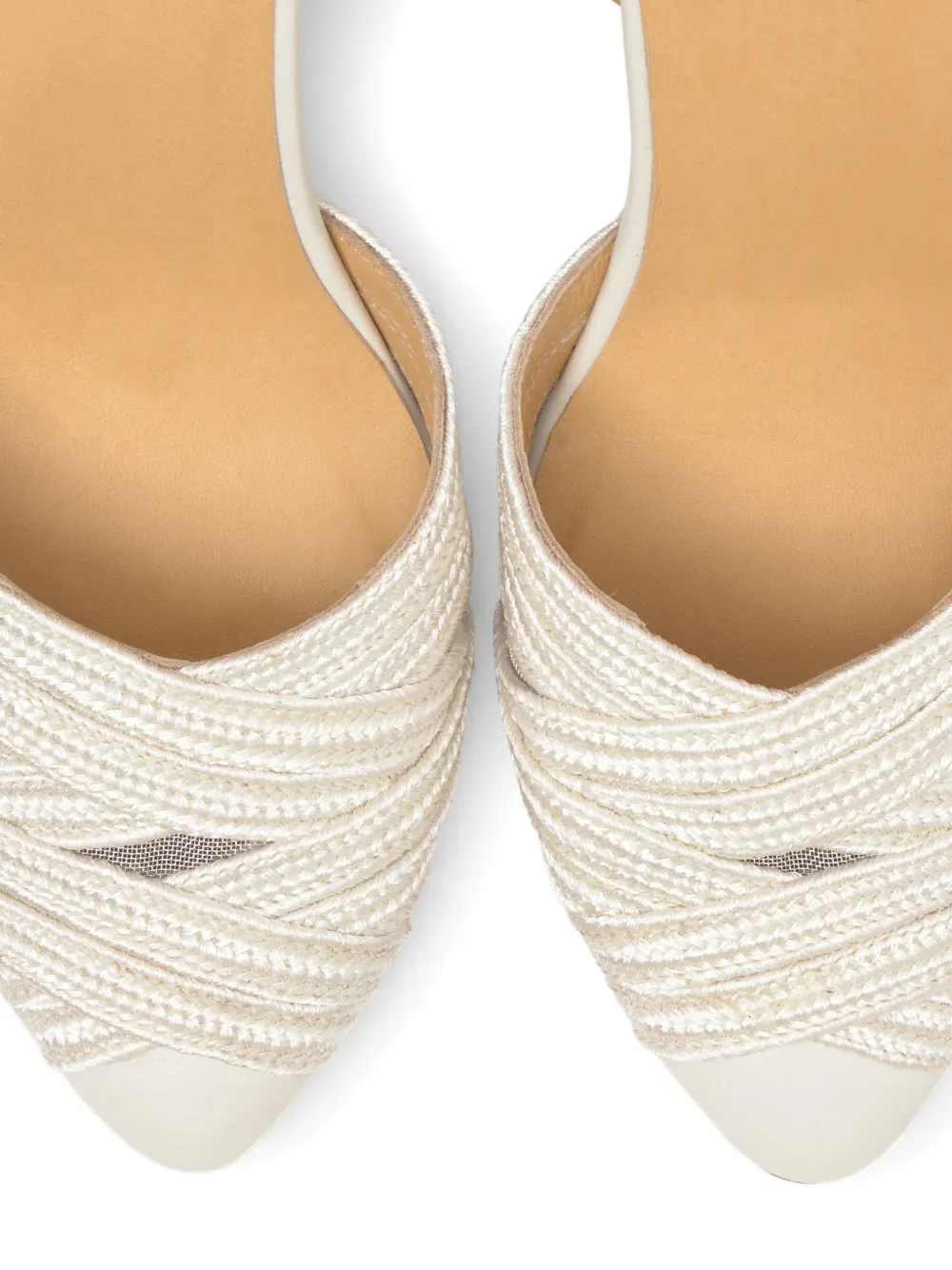 Castañer Joy espadrilles met geometrische sleehak Beige