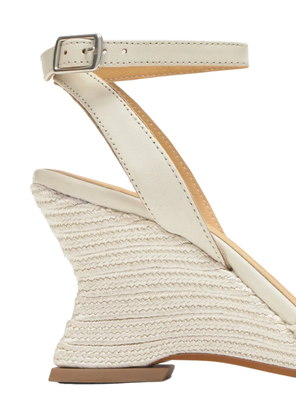 Castañer Joy espadrilles met geometrische sleehak Beige