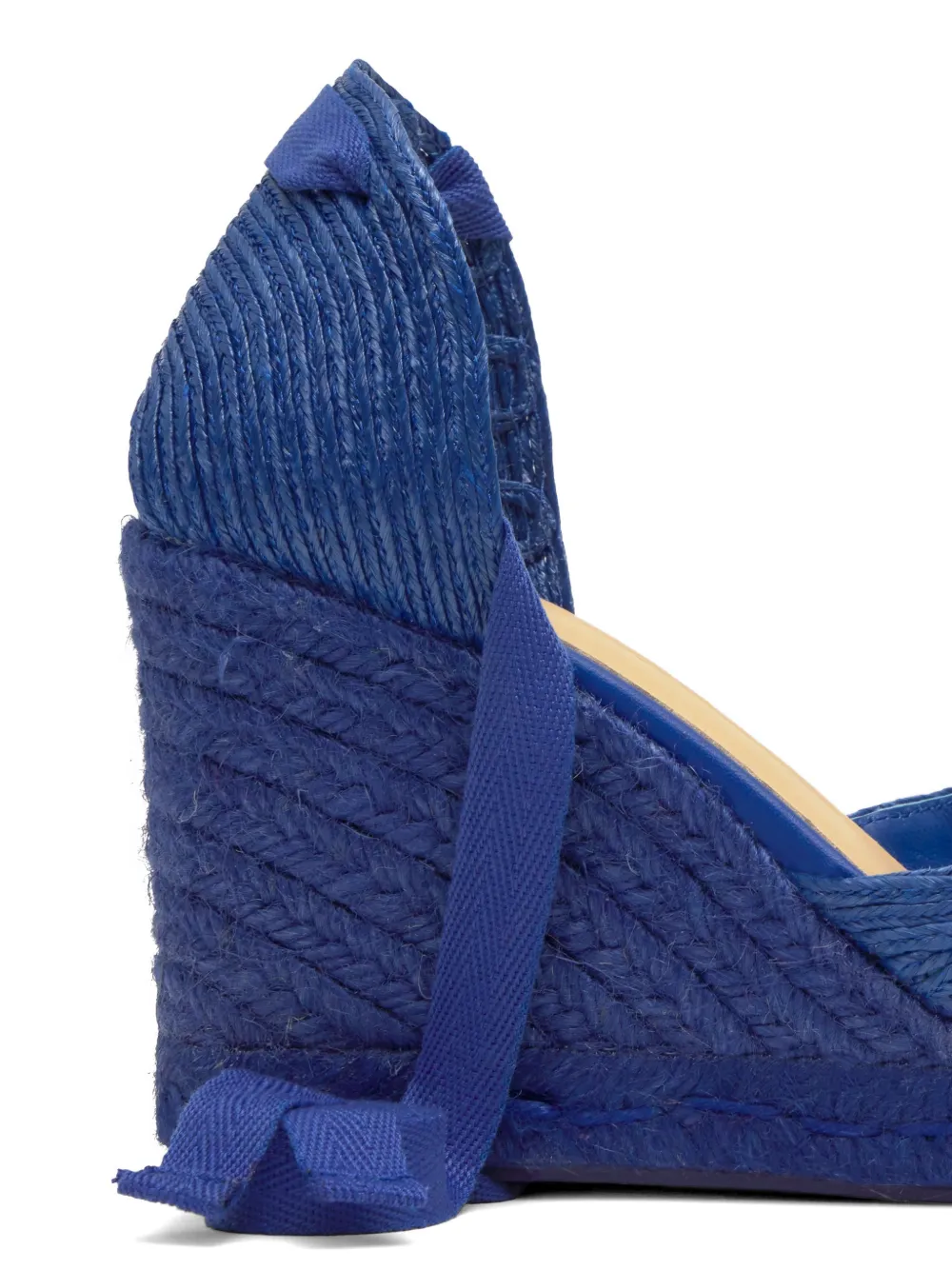 Castañer Cacia espadrilles met sleehak en hartpatroon Blauw