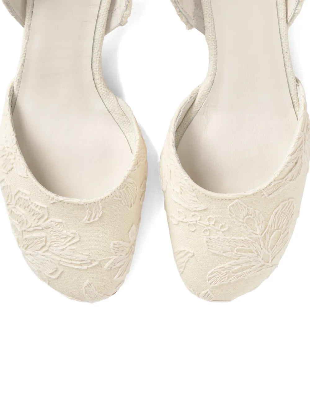 Castañer Aran pumps met bloemen-jacquard Wit