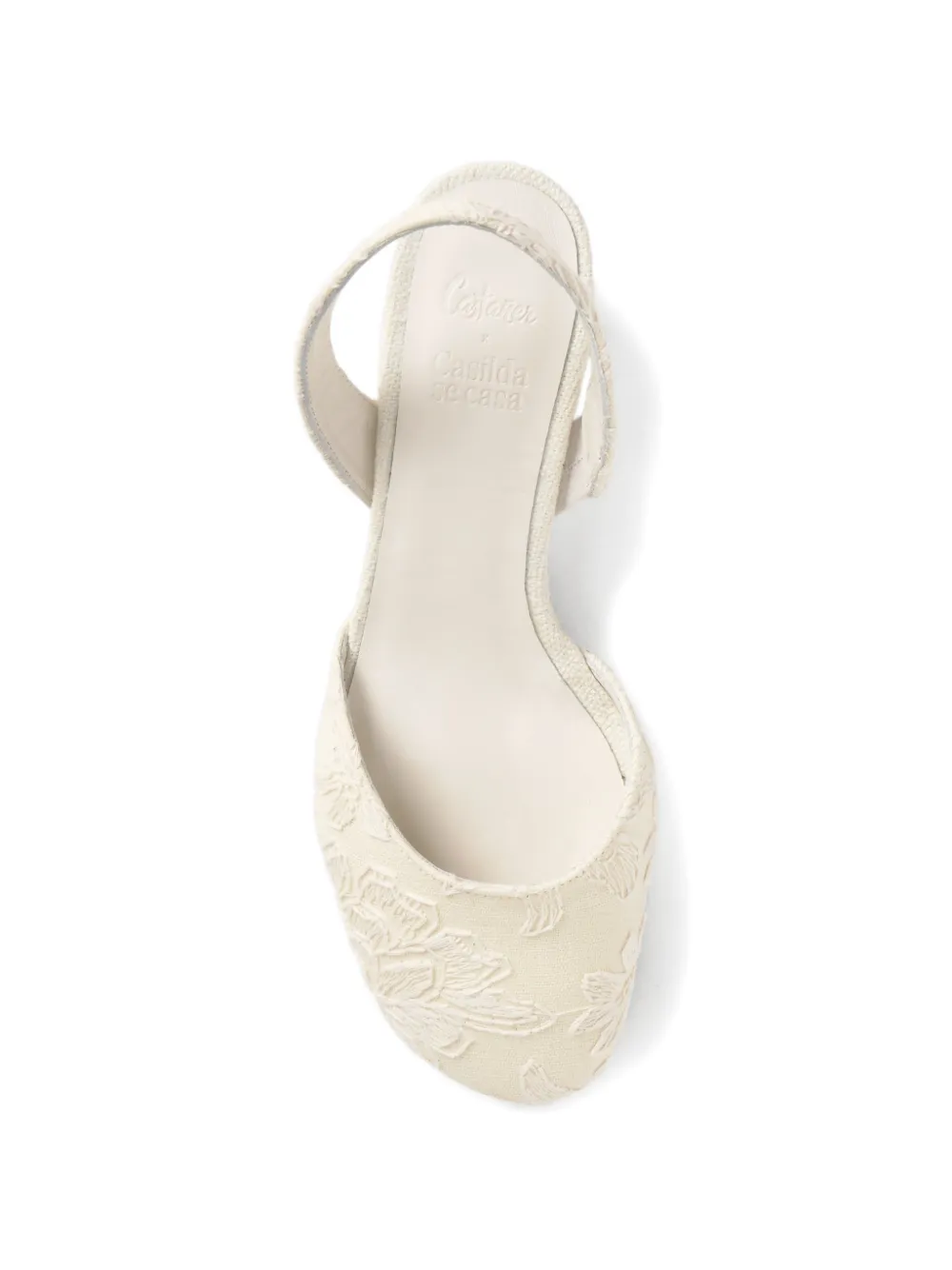 Castañer Aran pumps met bloemen-jacquard Wit