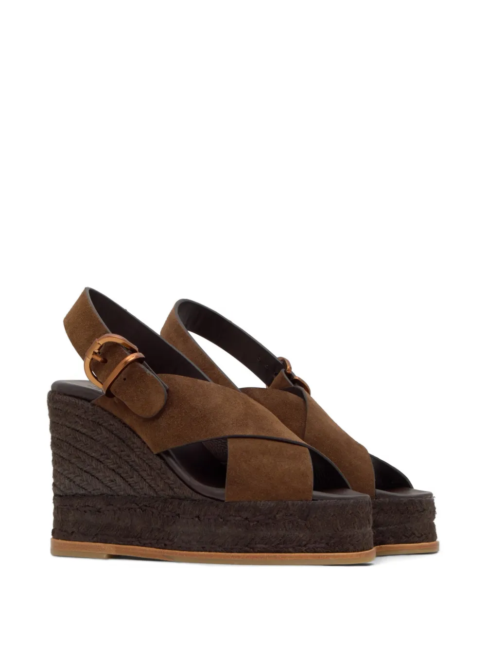 Castañer Betina C suède sandalen met sleehak Bruin