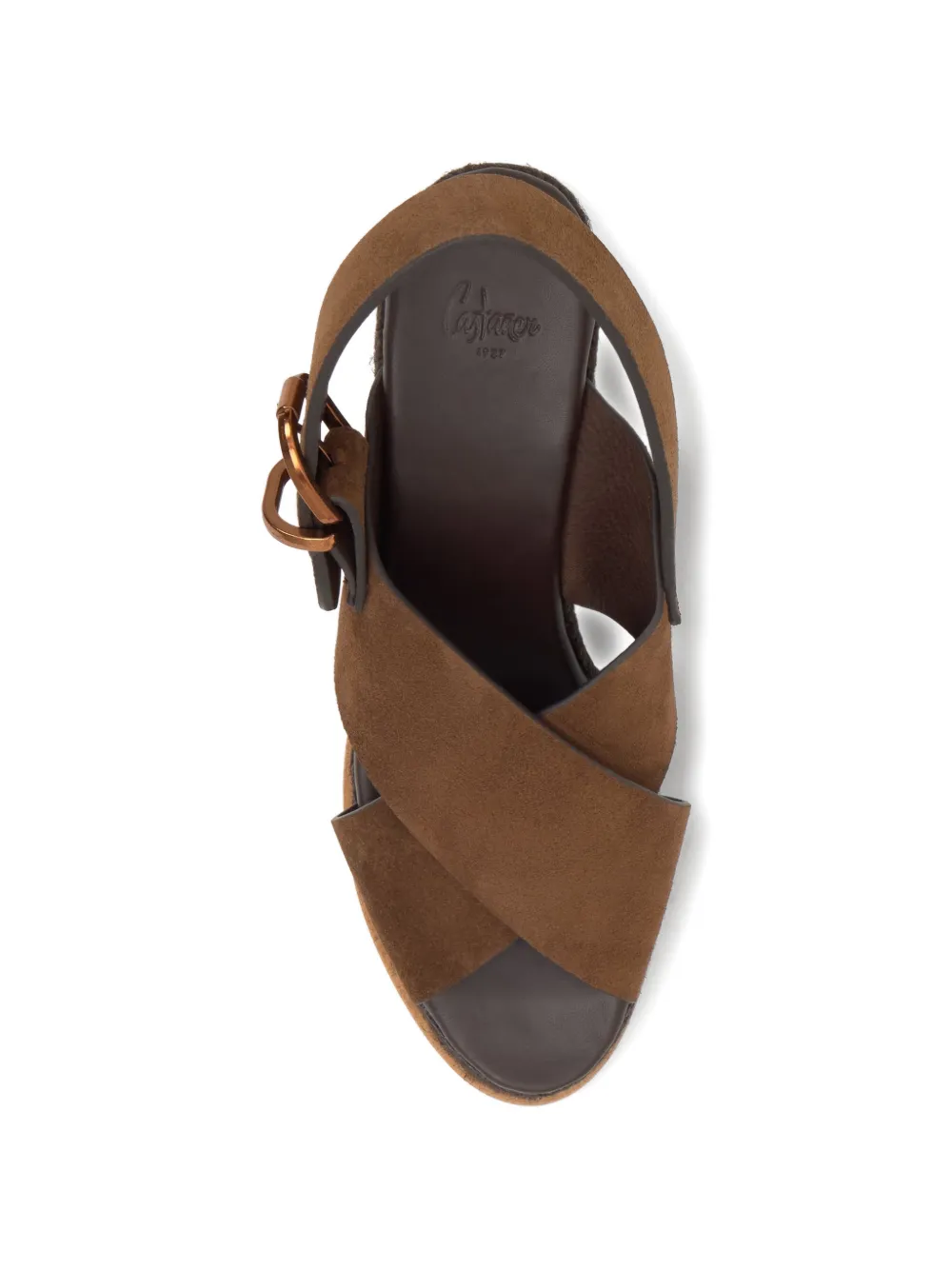 Castañer Betina C suède sandalen met sleehak Bruin