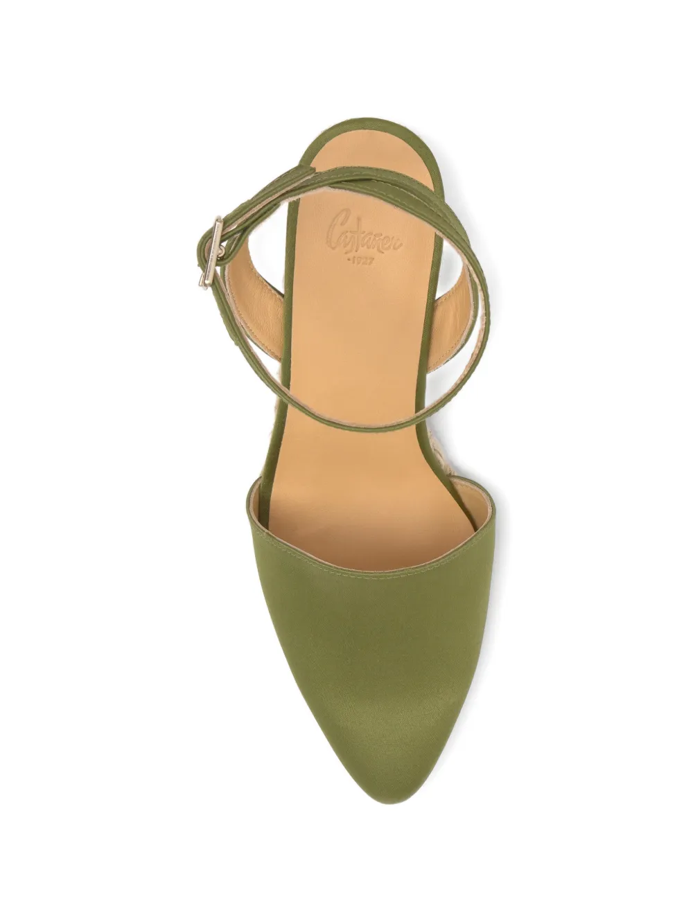 Castañer Judi espadrilles met sleehak Groen